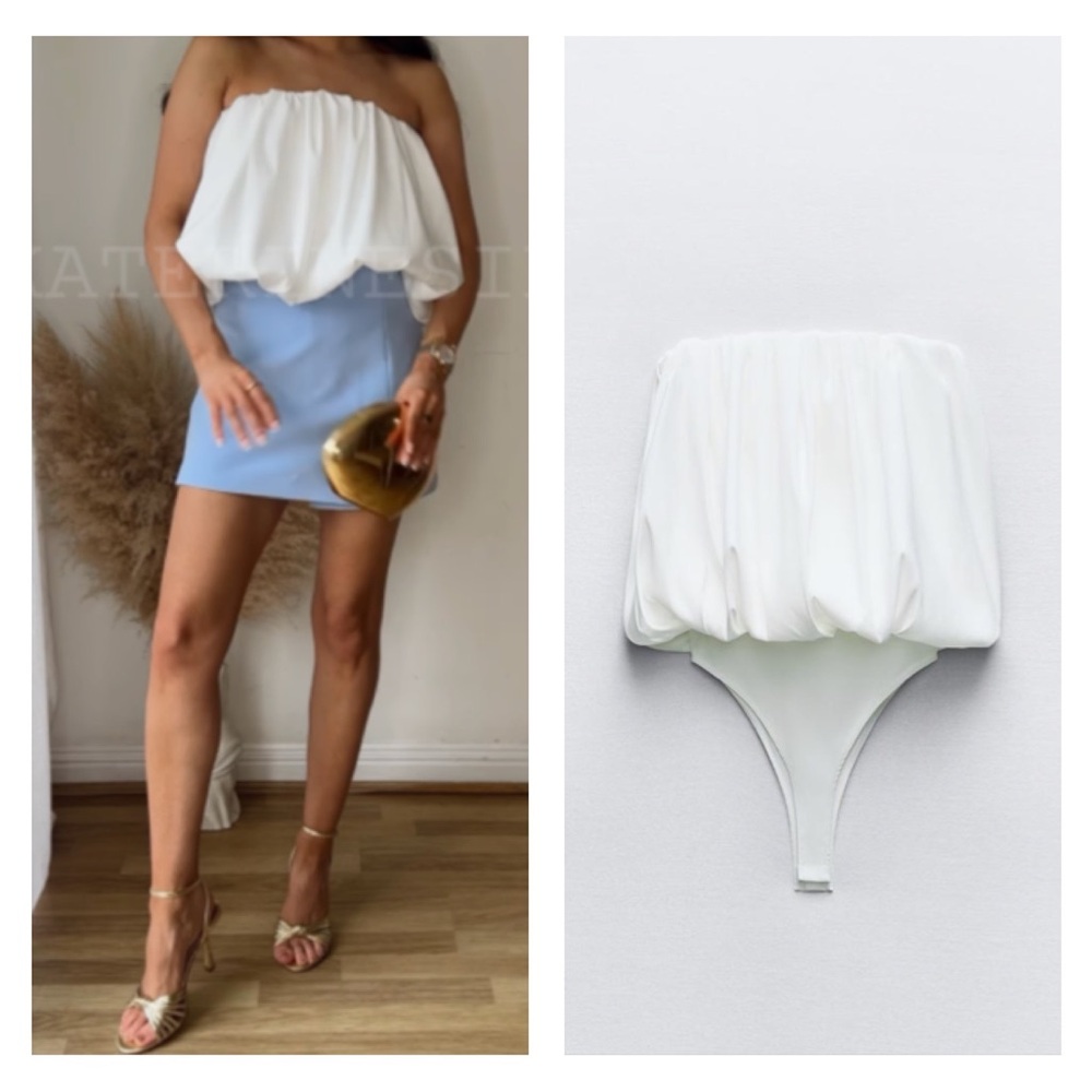 NWT Zara voluminous off the shoulder bodysuit